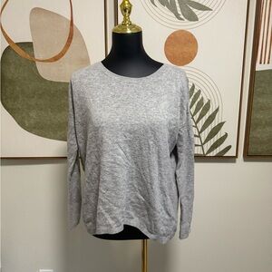 Joie Light Gray Long Sleeve Wool Cashmere Blend Sweater